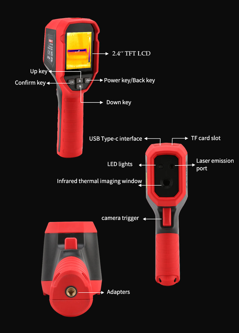 Termovisor Infravermelho UTi120S, Faixa: - 20 a 400 ℃